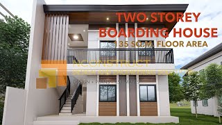 TWO STOREY BOARDING HOUSE  MODERN DESIGN [upl. by Nixie]