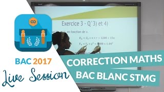 Bac Blanc STMG  Correction en live de lépreuve de Maths [upl. by Clarie]