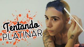 TENTANDO PLATINAR O CABELO EM CASA [upl. by Rehpetsirhc]