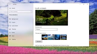 How to ChangePersonalize Lock Screen Wallpaper in Windows 10 [upl. by Nais198]