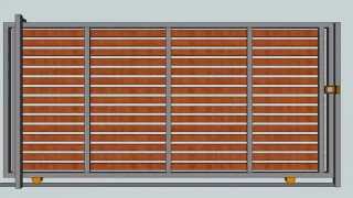 PORTÓN DE CORREDERA MADERAS HORIZONTALES  HORIZONTAL SLIDING WOOD GATE [upl. by Imena]