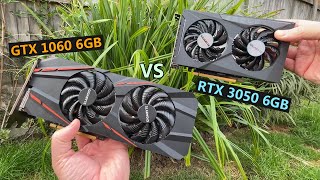 GTX 1060 6GB Vs RTX 3050 6GB  Old Mainstream Vs Modern EntryLevel [upl. by Humphrey337]