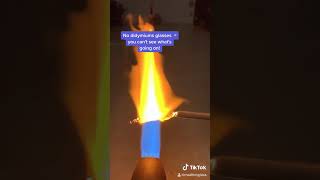 Didymium Lens Demonstration Glasses that Give you quotXray Visionquot into Fire [upl. by Dorella]