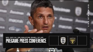 Pregame Press Conference PAOK FC Vs Beitar Jerusalem FC – Live PAOK TV [upl. by Kwabena223]