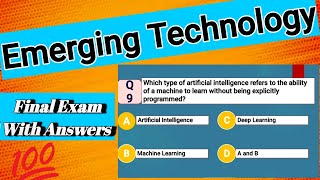 Emerging Technology Final Exam With Answer  From Chapter 36 [upl. by Rolfston]