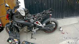 EMPEZANDO EL DESARME DE LA BAJAJ PULSAR ROUSER NS200 EMPEZANDO A PERSONALIZAR MI MOTO 😱  NORMAN [upl. by Markson]