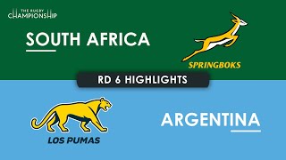 HIGHLIGHTS  SOUTH AFRICA v ARGENTINA  The Rugby Championship 2024 [upl. by Thane]