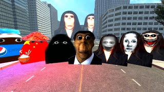 Angry Munci Multiverses Rosalia Bizcochito Family And Obunga Family Nextbot Gmod [upl. by Ecneitap]