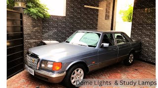 Dome Lights  Study Lamps  Mercedes Benz W126  SAbdullah cars [upl. by Isadora129]