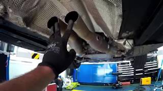 BMW E39 M5 DIY How To Guide Free Flowing Exhaust and 2 Post Lift Review [upl. by Gundry]