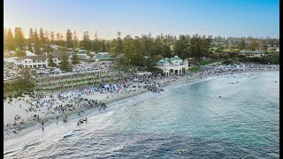 Start Line Live  Cottesloe  South32 Rottnest Channel Swim 2023 [upl. by Suirrad]