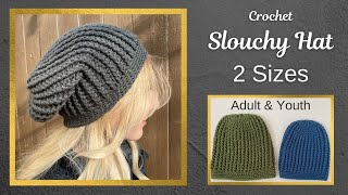 Crochet Slouchy Hat [upl. by Yllac]