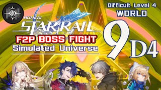 Simulated Universe  F2P  World 9  Difficult 4  The Erudition  Boss Fight [upl. by Nedlog]