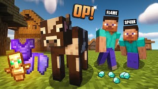 Minecraft But Cows Drop OP ITEMS [upl. by Aunson619]