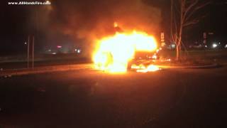 Car Fire with air bag explosion Route 66 Neptune NJ [upl. by Per]