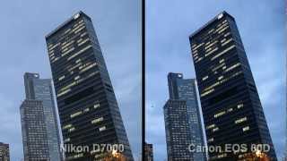 Canon EOS 60D vs Nikon D7000 Low Light [upl. by Rosse]