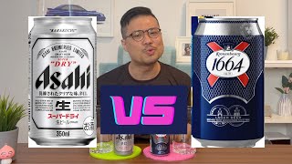 Kronenbourg 1664 Lager vs Asahi Super Dry  Honest Review [upl. by Ahsekal780]