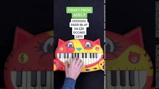 Crazy Frog  AXEL F EASY Cat Piano Tutorial with Letter Notes Shorts [upl. by Dane]