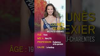 Qui est Lounès Texier Miss PoitouCharentes 2023 [upl. by Lielos]