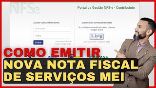 Nova Nota Fiscal de Serviços para MEI Como emitir [upl. by Crocker]