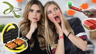 TESTING 7 MORE FUN KITCHEN GADGETS w iJustine Part 5 [upl. by Burrton]