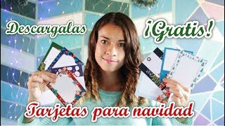 🎄𝗧𝗮𝗿𝗷𝗲𝘁𝗮𝘀 𝗡𝗔𝗩𝗜𝗗𝗘𝗡̃𝗔𝗦 para imprimir 𝗚𝗥𝗔𝗧𝗜𝗦 🎄 Tarjetas gratis para descargar de navidad [upl. by Novahc]