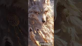 Mystic Golden Wolf Created with AI Magic [upl. by Olivier]