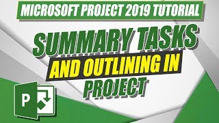 Using Summary Tasks for Your MS Project 2019 Project Plan [upl. by Aruon364]