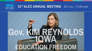 Gov Kim Reynolds IA on EDUCATION FREEDOM – American Legislative Exchange Council Annual Mtg 2024 [upl. by Butta]