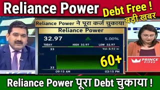 Reliance Power latest newsreliance power debt free R Power share futureAnalysisTarget 2025 [upl. by Nnomae]