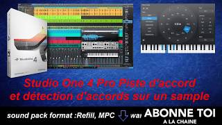 STUDIO ONE PRO 4 PISTE DACCORDS ET DÉTECTION DACCORDS SUR UN SAMPLE [upl. by Aniakudo]