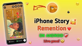 ios remention on android 🤫remention story like iphone in android  honista iphone story  honista [upl. by Mariande]