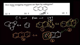 How many resonating structures are there for anthracene [upl. by Ev560]