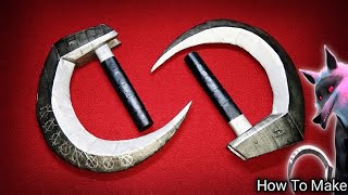 How To Make Death Wolf Weapon With Cardboard  Puss In Boots The Last Wish Sickle [upl. by Hathaway]