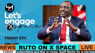 IM SORRY KENYANA Ruto Apology to kenyans as he speaks on X SPACE [upl. by Sezen]