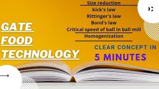 Size reduction and mixingKicksbonds and rittingers law  critical speed of ball in ball mill [upl. by Eizle809]