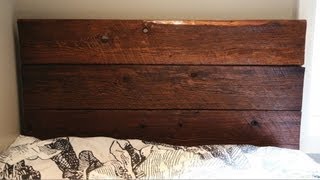 DIY BARN BOARD HEADBOARD [upl. by Aciraj]