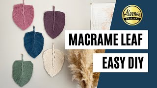 How To Make a Macrame Leaf with Fabric Stiffener [upl. by Aisetal]