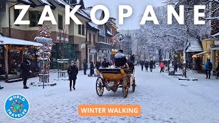 Zakopane Poland 4K Winter Walking Tour January 2024 [upl. by Tristas]