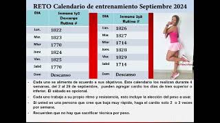 Calendario de entrenamiento Septiembre 2024 [upl. by Refitsirhc]