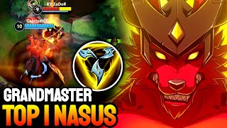 WILD RIFT NASUS  TOP 1 NASUS GAMEPLAY  GRANDMASTER RANKED [upl. by Swithin]