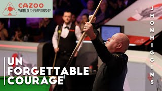 Discover the astonishing display of courage by John Higgins in this Unforgettable Snooker Shot [upl. by Ahtel768]