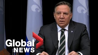 New lockdowns curfews in Quebec as Legault warns COVID19 could quotexplodequot  FULL [upl. by Barnaby]