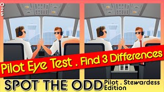 Pilot Eye Test Psychomotor Test  Game 25 Find 3 Differences Test Your Eyes and Brain Psychomotor IQ [upl. by Dud]