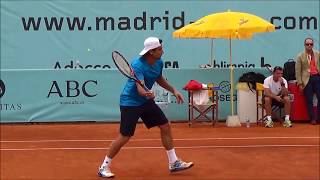 Ferrer Forehand Volley Slow Motion MMO Madrid 2014 [upl. by Llevra344]