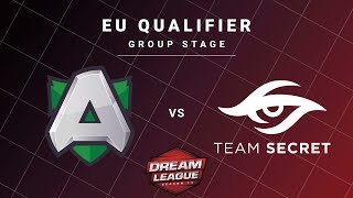 Alliance vs Team Secret Game 1  DreamLeague S13 EU Qualifiers Group Stage [upl. by Ardnalahs976]