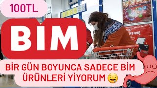 Bir Gün Boyunca sadece BIM ürünleri yedim  Doyuran market serisi [upl. by Felten]