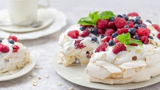 Berry Pavlova Cake Recipe  How to Make Pavlova [upl. by Grannias]