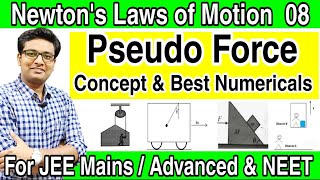 Non Inertial Frame of Reference and Pseudo Force  Pseudo Force  Numericals  Tricks  JEE  NEET [upl. by Oicafinob]