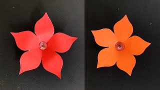 Easy Paper flowers  How to make paper flowers  Flower Making  DIY Flower [upl. by Amati597]